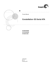 Seagate ST4000NM0023 Constellation ES SATA Product Manual