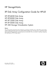 HP StorageWorks XP20000/XP24000 HP StorageWorks XP Disk Array Configuration Guide: HP-UX (A5951-96083, January 2010)