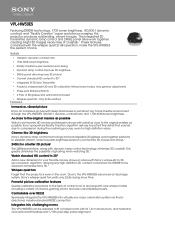 Sony VPL-HW50ES Marketing Specifications