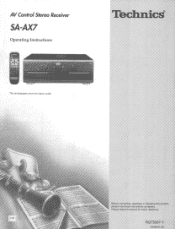 Panasonic SAAX7 SAAX7 User Guide