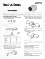 Panasonic WVLZ6110 WVLZ6110 User Guide