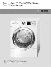 Bosch WTVC553CUC User Guide