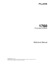 Fluke 1760 Reference Manual