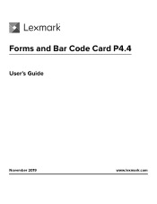 Lexmark MX521 Forms and Bar Code Card P4.4 Users Guide