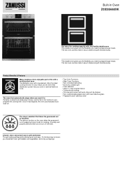 Zanussi ZOD35660XK Specification Sheet