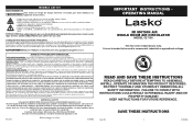 Lasko C27100 User Manual