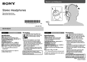 Sony MDR-XB200 Operating Instructions