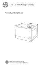 HP Color LaserJet Managed E75245 Warranty and Legal Guide