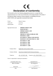 LevelOne FCS-5061 EU Declaration of Conformity