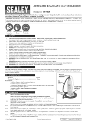 Sealey VS0205 Instruction Manual