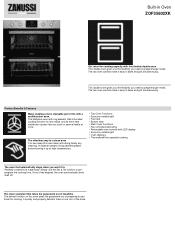 Zanussi ZOF35802XK Specification Sheet
