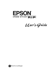 Epson C264011 User Manual - Epson Stylus RIP Mac & PC
