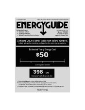 Avanti FF18D3S Energy Guide Label