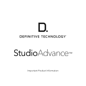 Definitive Technology Studio Advance HBP4234 DT StudioAdvance Legal REVB 21 JAN 2020