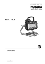 Metabo BSA 14.4-18 LED Operating Instructions