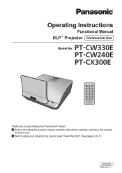 Panasonic PT-CX300U Operating Instructions Basic