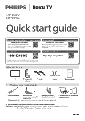 Philips 32PFL6452 Quick start guide