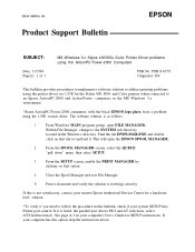 Epson ActionTower 2000 Product Support Bulletin(s)
