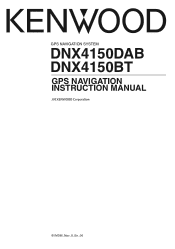 Kenwood DNX4150BT User Manual