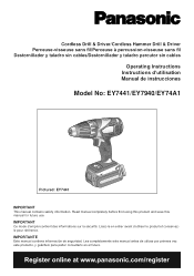 Panasonic EY74A1LS2G Operating Instructions - EY7441, EY7940, EY74A1