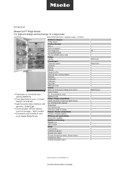 Miele KF 2812 Vi Product sheet