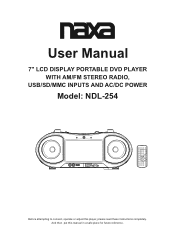 Naxa NDL-254 NDL-254 English Manual
