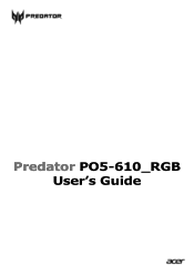 Acer Predator PO5-610_RGB User Manual