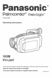 Panasonic PVL647D PVL647 User Guide