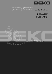 Beko UL584AP User Manual
