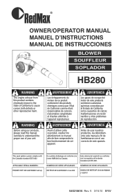 RedMax HB280-VK Operation Manual