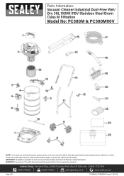 Sealey PC380M110V Parts Diagram
