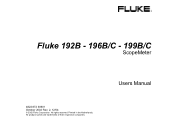 Fluke 199C FE 192,196,199 C Users Manual