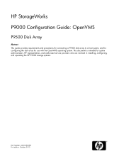HP StorageWorks P9000 HP StorageWorks P9000 Configuration Guide: OpenVMS (AV400-96098, September 2010)