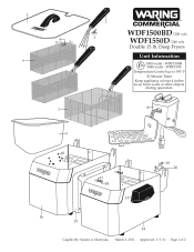 Waring WDF1550D Parts List and Exploded Diagram