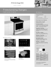 Frigidaire FGEF3055KW Product Specifications Sheet (English)