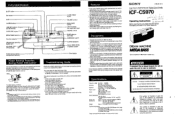 Sony ICF-CS970 Users Guide