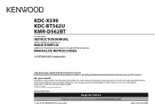 Kenwood KDC-X599 User Manual