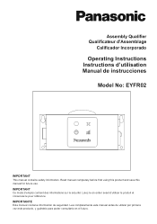 Panasonic EYFR02B Operating Instructions