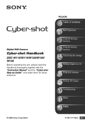 Sony DSC-W125 Cyber-shot® Handbook