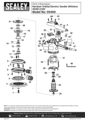 Sealey OS400 Parts Diagram
