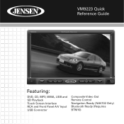 Jensen VM9223 Quick Reference Guide