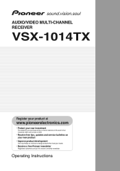 Pioneer VSX-1014TX-K Operating Instructions