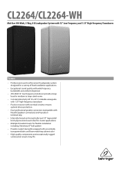 Behringer EUROCOM CL2264-WH Specifications Sheet