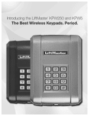 LiftMaster KPW5 LiftMaster KPW Sell Sheet Manual