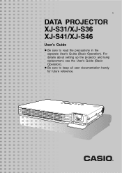Casio XJ-S31 Owners Manual