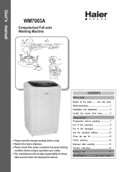 Haier WM7003A User Manual