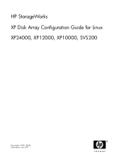 HP XP20000 HP StorageWorks Disk Array XP operating system configuration guide for Linux XP24000, XP12000, XP10000, SVS200, v01 (A5951 - 960