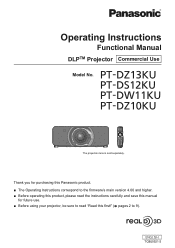 Panasonic PT-DZ13K PT-DZ13K Series Operating Instructions
