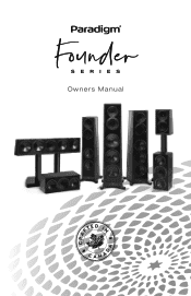 Paradigm Founder 90C Founder Series Owners Manual