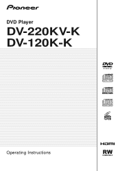 Pioneer DV2012K Operating Instructions